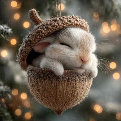 🎁❤️Roztomilá lesní zvířátka – ozdoby z žaludů pro útulné lesní Vánoce(Aqy)