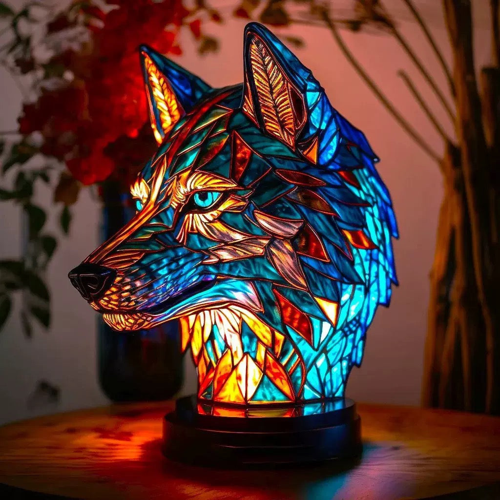 Umělecká lampa ve tvaru zvířat, inspirovaná vitráží Tiffany – originální sváteční dárek