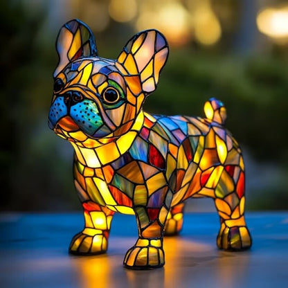 Přineste domů záři umění – Zoeurva dokonalá 3D ručně vyrobená barevná skleněná lampička ve tvaru štěněte!