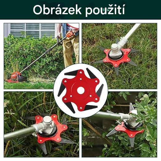 Žací nůž — snadno seká trávu i křoviny, je ostrý a efektivní!