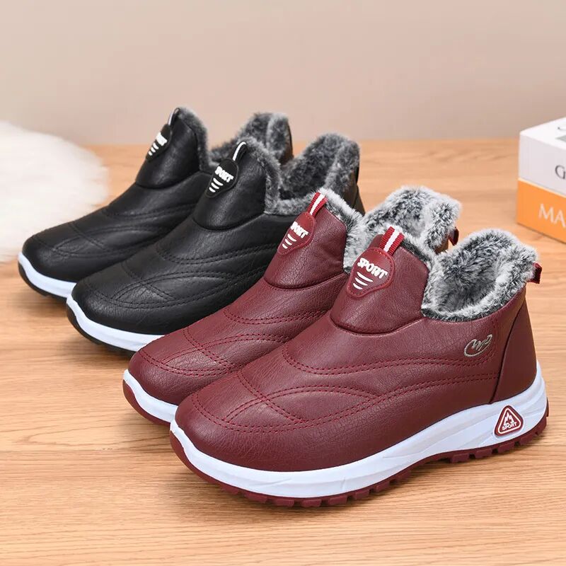Univerzální široké dámské boty s hřejivou podšívkou, protiskluzová měkká podešev, lehké a pohodlné 👟 Ortopedické zimní boty pro seniorky