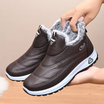 Univerzální široké dámské boty s hřejivou podšívkou, protiskluzová měkká podešev, lehké a pohodlné 👟 Ortopedické zimní boty pro seniorky