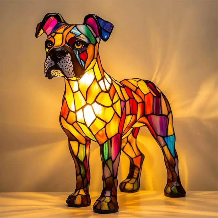 Umělecká lampa ve tvaru zvířat, inspirovaná vitráží Tiffany – originální sváteční dárek