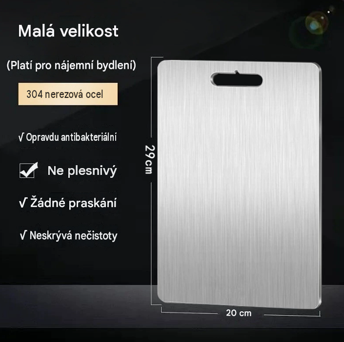 100% titanová krájecí deska: bez mikroplastů, bakterií a tupých nožů