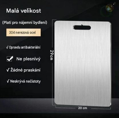 100% titanová krájecí deska: bez mikroplastů, bakterií a tupých nožů