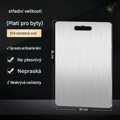 100% titanová krájecí deska: bez mikroplastů, bakterií a tupých nožů