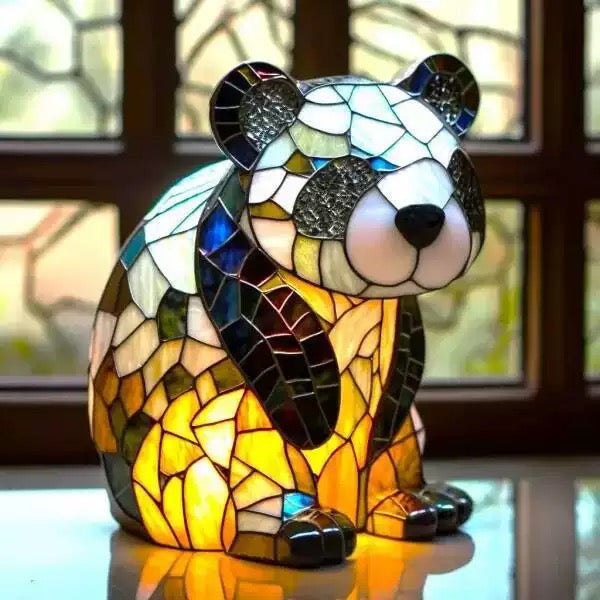Umělecká lampa ve tvaru zvířat, inspirovaná vitráží Tiffany – originální sváteční dárek