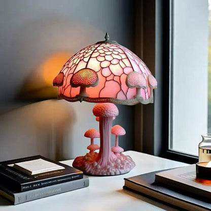 Malovaná houbová lampa jako originální dárek k Vánocům, narozeninám nebo svátku🔥Druhý kus za poloviční cenu