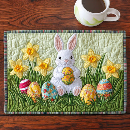 Velikonoční radost – Potištěná a prošívaná prostírka 🐰🌸