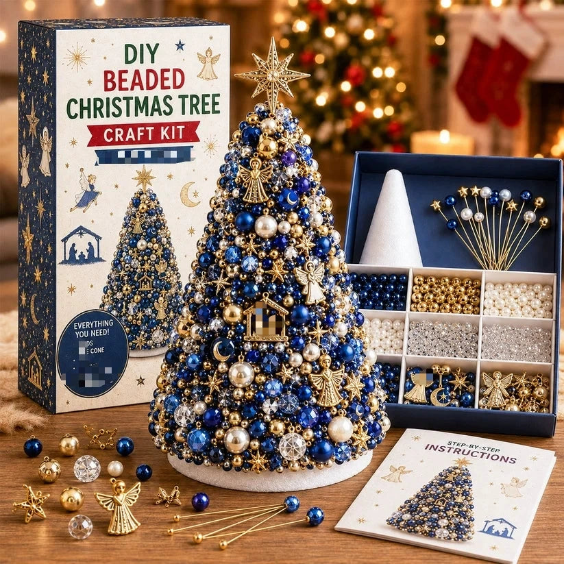 🎄✨ DIY kreativní sada na výrobu vánočního stromečku z barevných korálků, originální vánoční dekorace a zábavné tvoření pro celou rodinu 🎁🎅