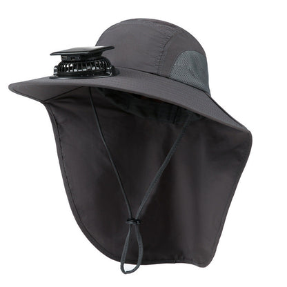 Letní must-have – sluneční klobouk se solárním ventilátorem, UV ochrana, voděodolný a prodyšný, nezpůsobuje pocení