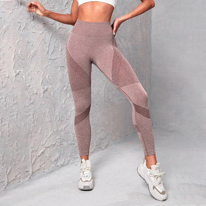 Dámské bezešvé legíny na jógu s push-up efektem 🍑 – prodyšné, rychleschnoucí, vysoký pas, tvarující fitness legíny