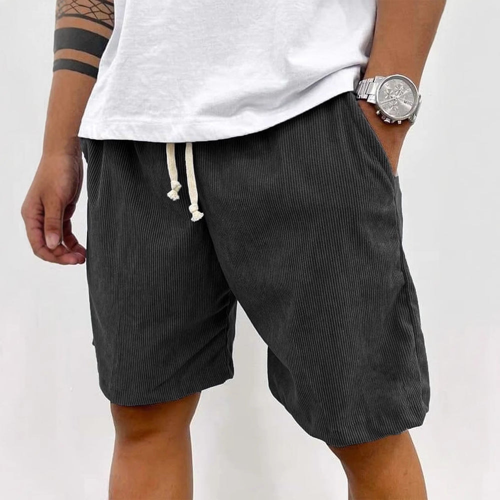 🔥 Nejpohodlnější pánské letní manšestrové šortky – volný střih, stahovací pas a styl pro každý den! 👖✨