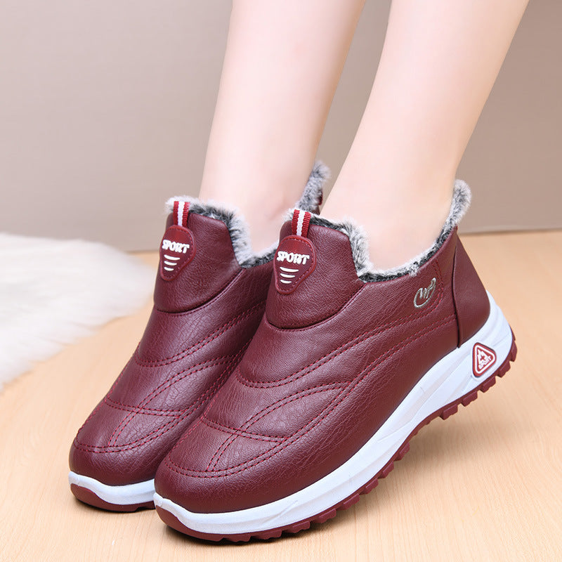 Univerzální široké dámské boty s hřejivou podšívkou, protiskluzová měkká podešev, lehké a pohodlné 👟 Ortopedické zimní boty pro seniorky