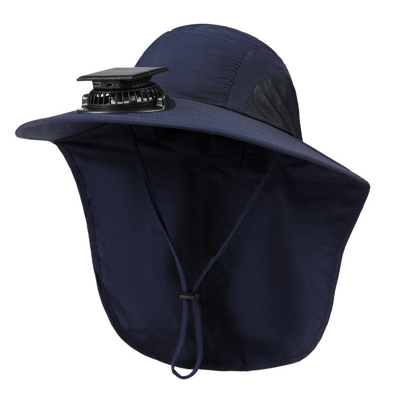 Letní must-have – sluneční klobouk se solárním ventilátorem, UV ochrana, voděodolný a prodyšný, nezpůsobuje pocení