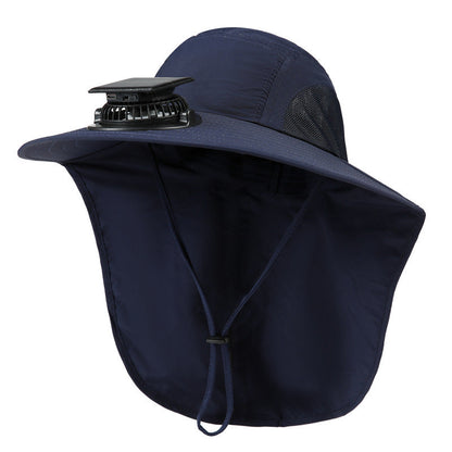 Letní must-have – sluneční klobouk se solárním ventilátorem, UV ochrana, voděodolný a prodyšný, nezpůsobuje pocení