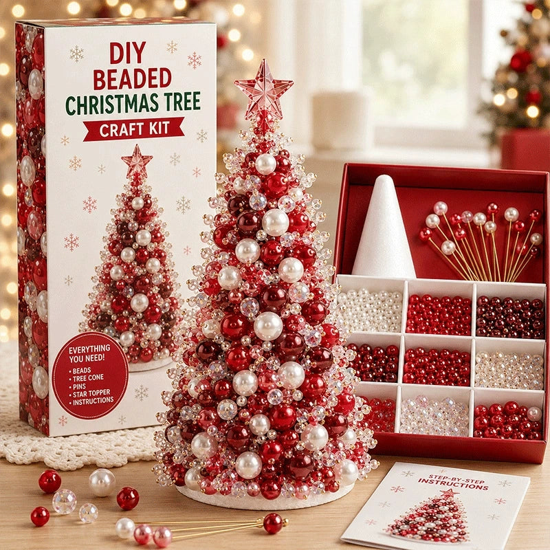 🎄✨ DIY kreativní sada na výrobu vánočního stromečku z barevných korálků, originální vánoční dekorace a zábavné tvoření pro celou rodinu 🎁🎅