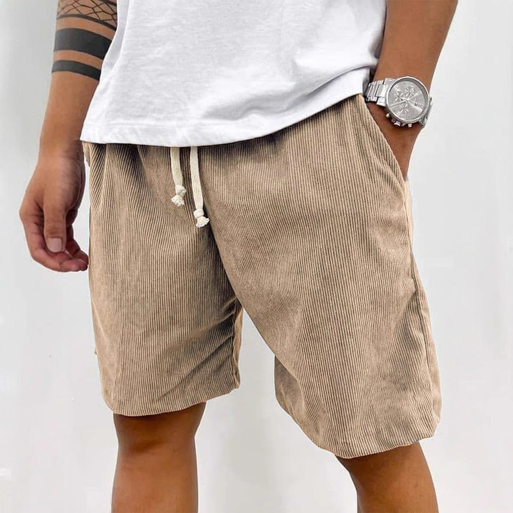 🔥 Nejpohodlnější pánské letní manšestrové šortky – volný střih, stahovací pas a styl pro každý den! 👖✨