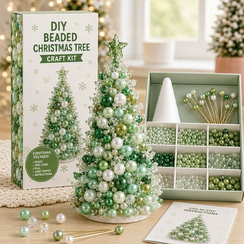 🎄✨ DIY kreativní sada na výrobu vánočního stromečku z barevných korálků, originální vánoční dekorace a zábavné tvoření pro celou rodinu 🎁🎅