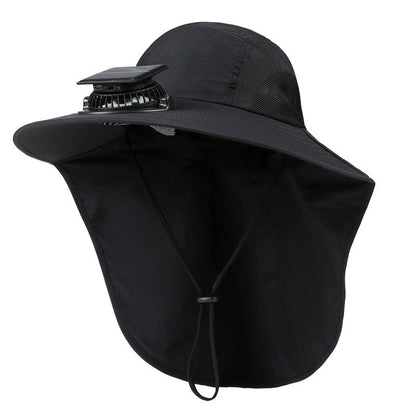 Letní must-have – sluneční klobouk se solárním ventilátorem, UV ochrana, voděodolný a prodyšný, nezpůsobuje pocení