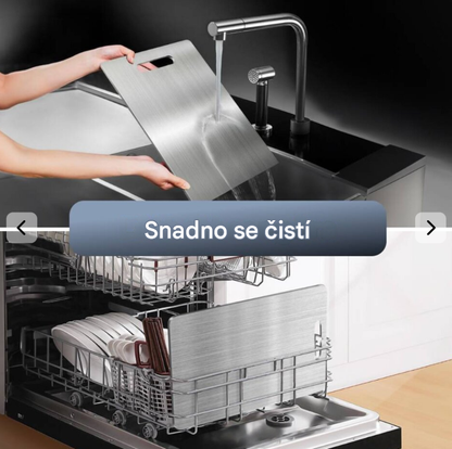 100% titanová krájecí deska: bez mikroplastů, bakterií a tupých nožů