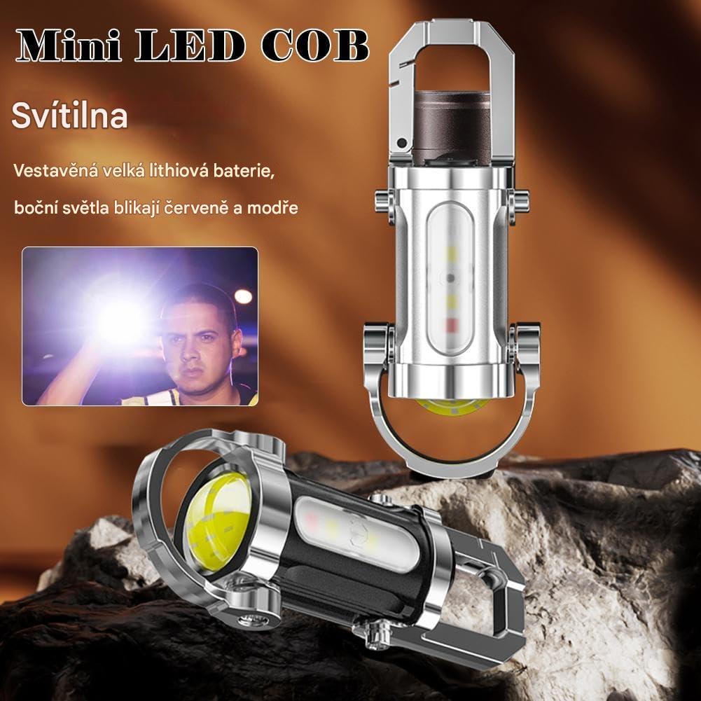 Coeurva Mini svítilna na klíče | 7 režimů · Vysoce výkonná · Nouzová nezbytnost🔥Tři kusy za pouhých 800 Kč