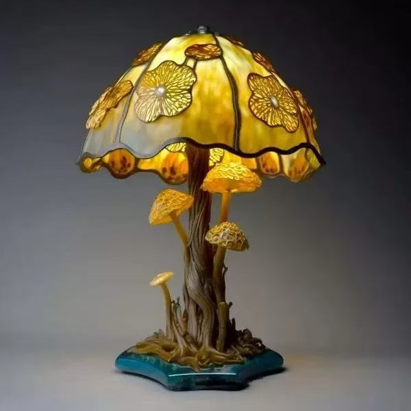 Malovaná houbová lampa jako originální dárek k Vánocům, narozeninám nebo svátku🔥Druhý kus za poloviční cenu