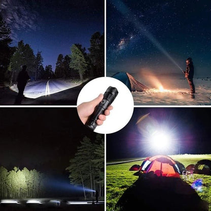 20000 lumenů taktická svítilna - extrémní paprsek a funkce powerbanky