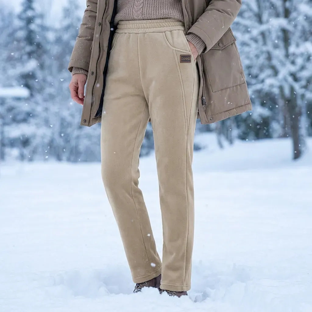 Dámské tepláky se zipovými kapsami a vysokým pasem 👖 | Termo pohodlné jarní kalhoty 🌸