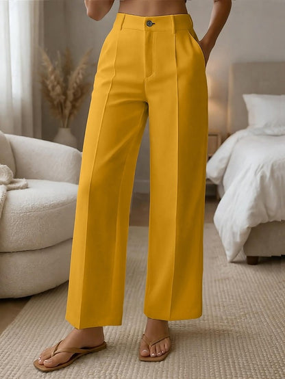 ✨ Dámské pohodlné kalhoty s vysokým pasem a širokými nohavicemi – elegantní střih pro štíhlou postavu a každý den 💖