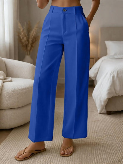 ✨ Dámské pohodlné kalhoty s vysokým pasem a širokými nohavicemi – elegantní střih pro štíhlou postavu a každý den 💖