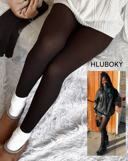 Luxusní průhledné punčochy s fleecovou podšívkou – teplo a styl pro každou příležitost 🎁 Sleva 50 % na druhý pár!