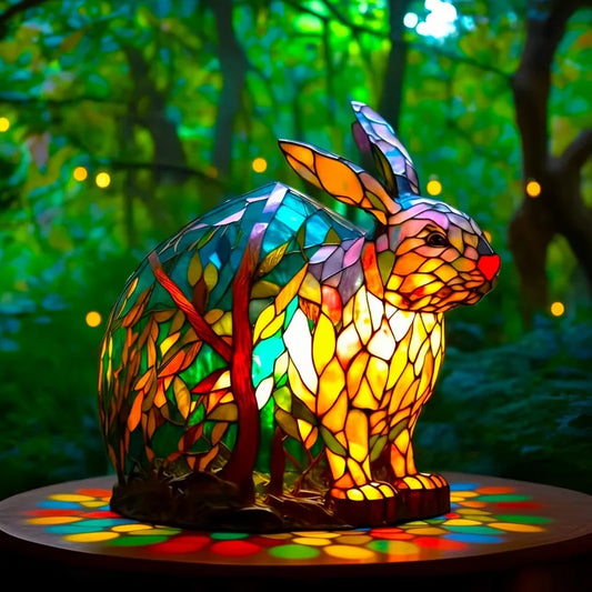 Zoeurva vitrážová lampa ve stylu lesního králíčka 🐰✨
