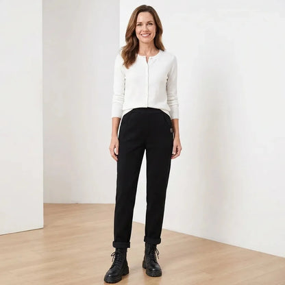 Dámské tepláky se zipovými kapsami a vysokým pasem 👖 | Termo pohodlné jarní kalhoty 🌸