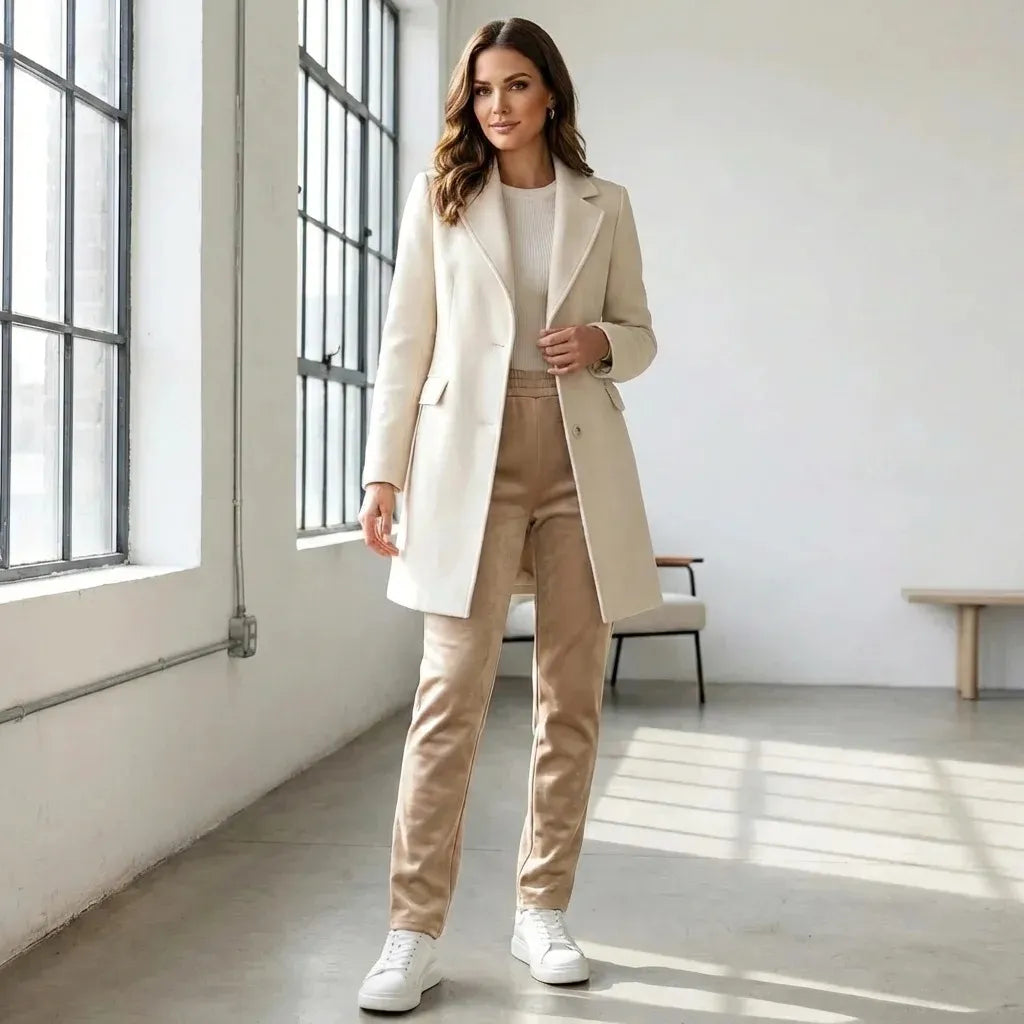 Dámské tepláky se zipovými kapsami a vysokým pasem 👖 | Termo pohodlné jarní kalhoty 🌸