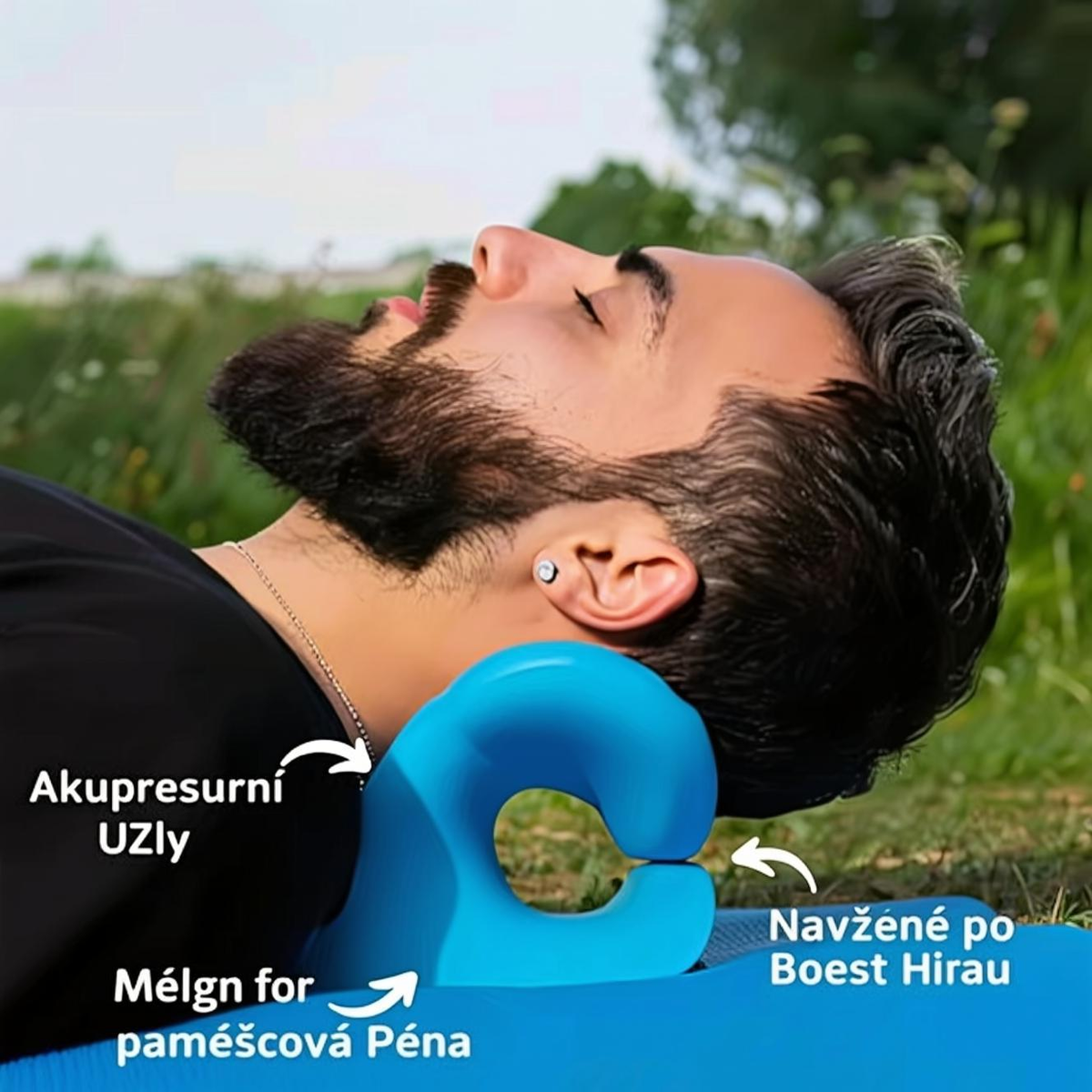 😴 Ergonomický krční podpůrný polštář pro úlevu od bolesti a klidný spánek – 🔥 druhý kus za poloviční cenu