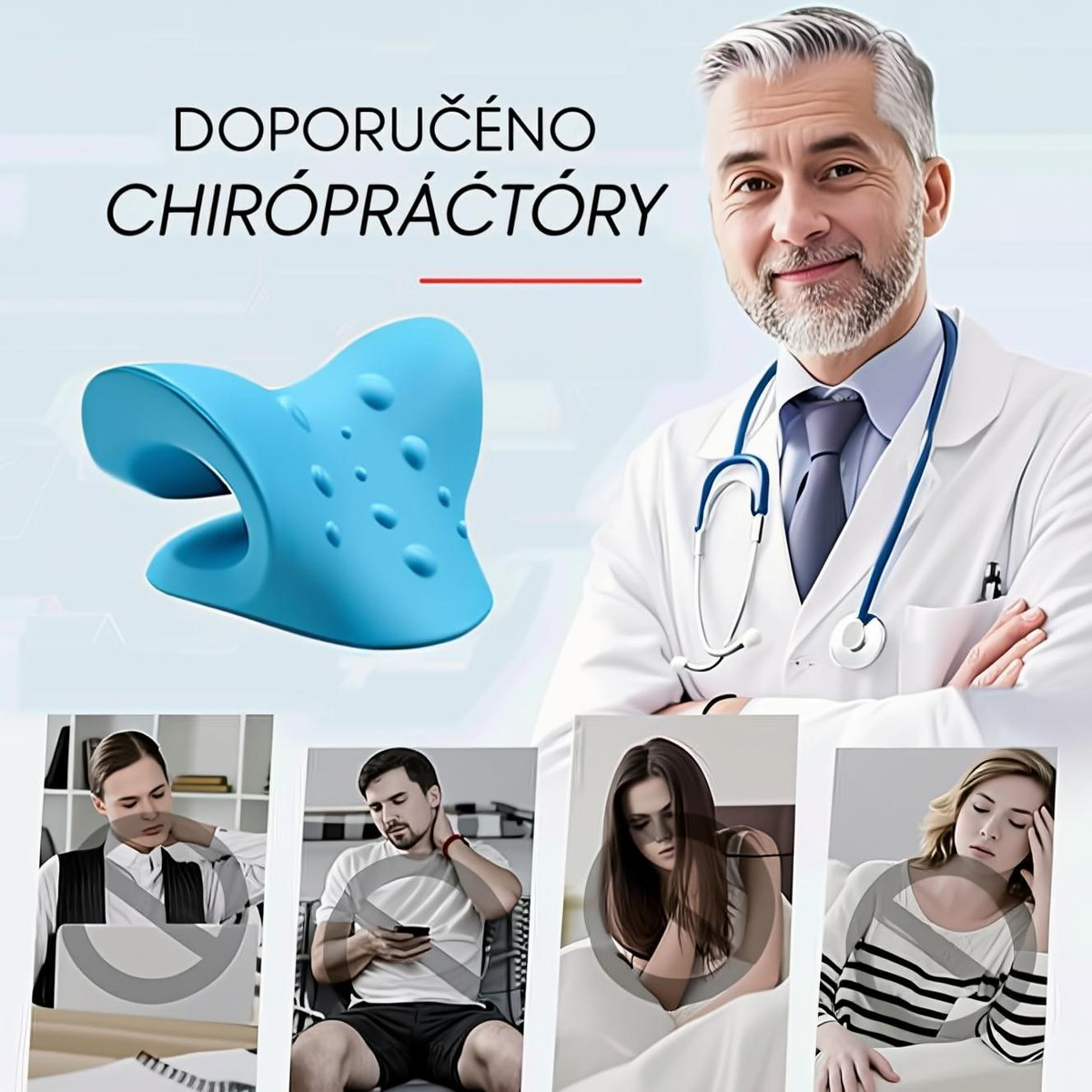 😴 Ergonomický krční podpůrný polštář pro úlevu od bolesti a klidný spánek – 🔥 druhý kus za poloviční cenu