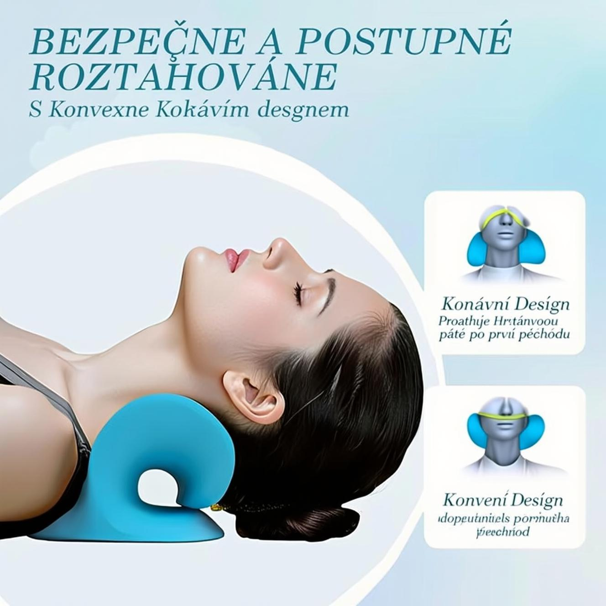 😴 Ergonomický krční podpůrný polštář pro úlevu od bolesti a klidný spánek – 🔥 druhý kus za poloviční cenu