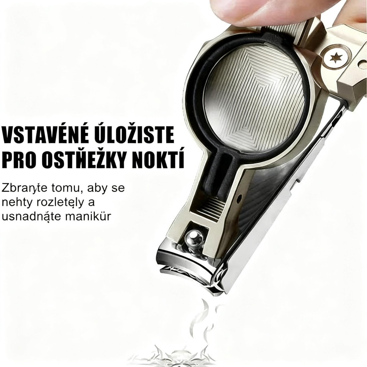 🎉 Exkluzivně pro členy –Speciálně navrženy pro seniory, nůžky na nehty proti stříkání , s lupou 🔍 pro přesné a bezpečné stříhání