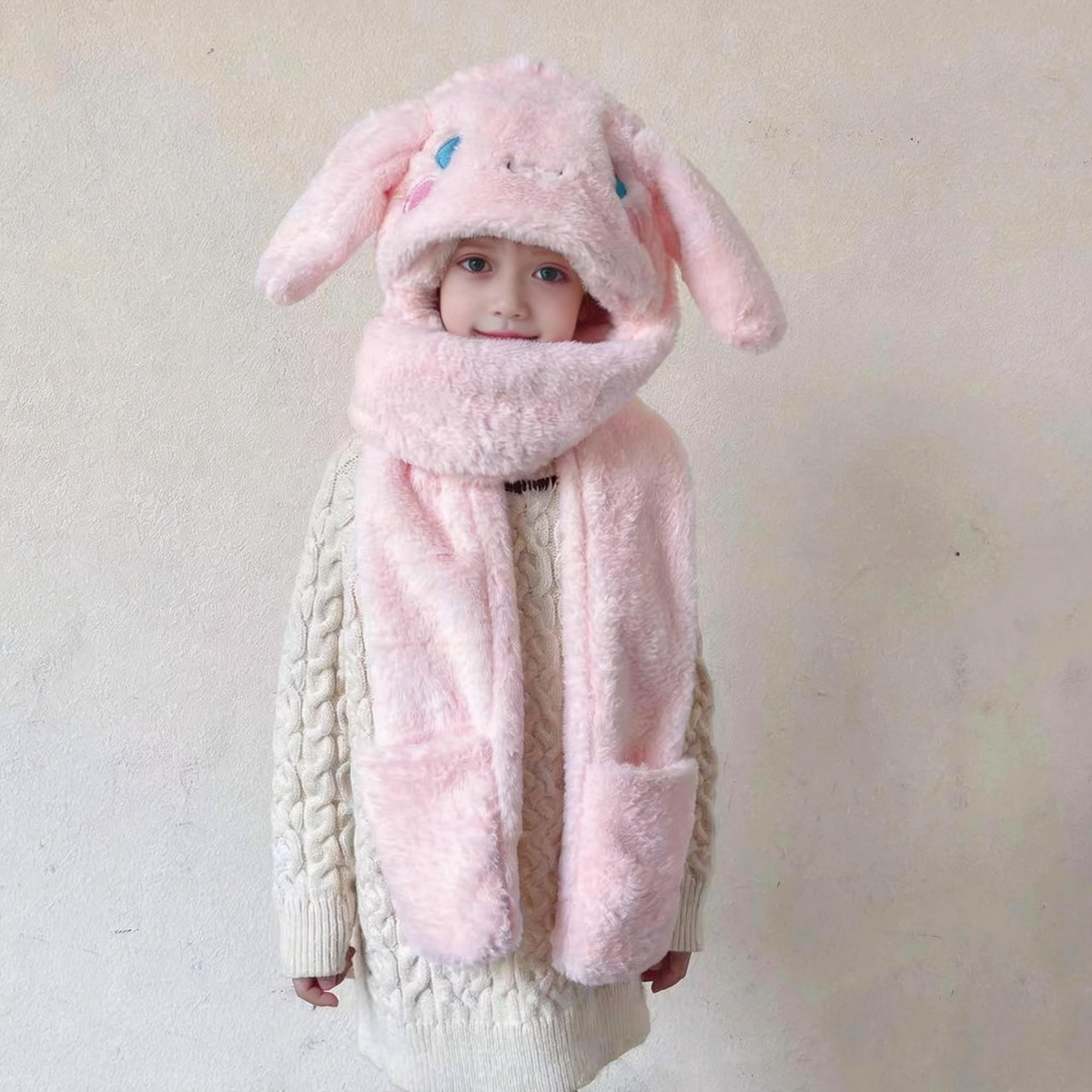 [🎉 Exkluzivně pro členy ]Vnoučaty neodolatelný velikonoční dárek – hebká králičí čepice s pohyblivými oušky 🐰