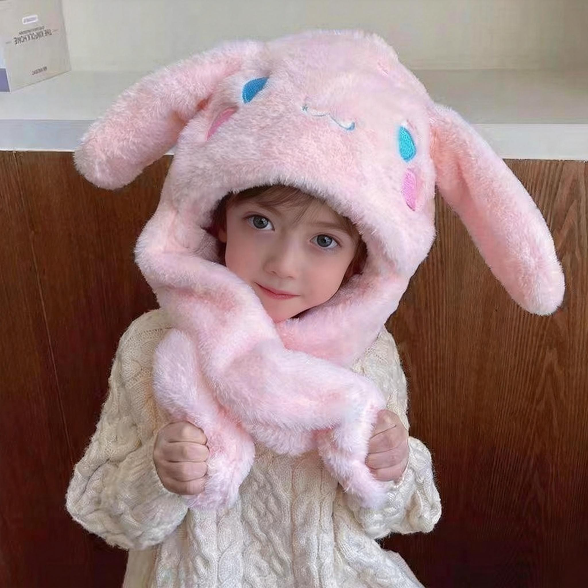 [🎉 Exkluzivně pro členy ]Vnoučaty neodolatelný velikonoční dárek – hebká králičí čepice s pohyblivými oušky 🐰