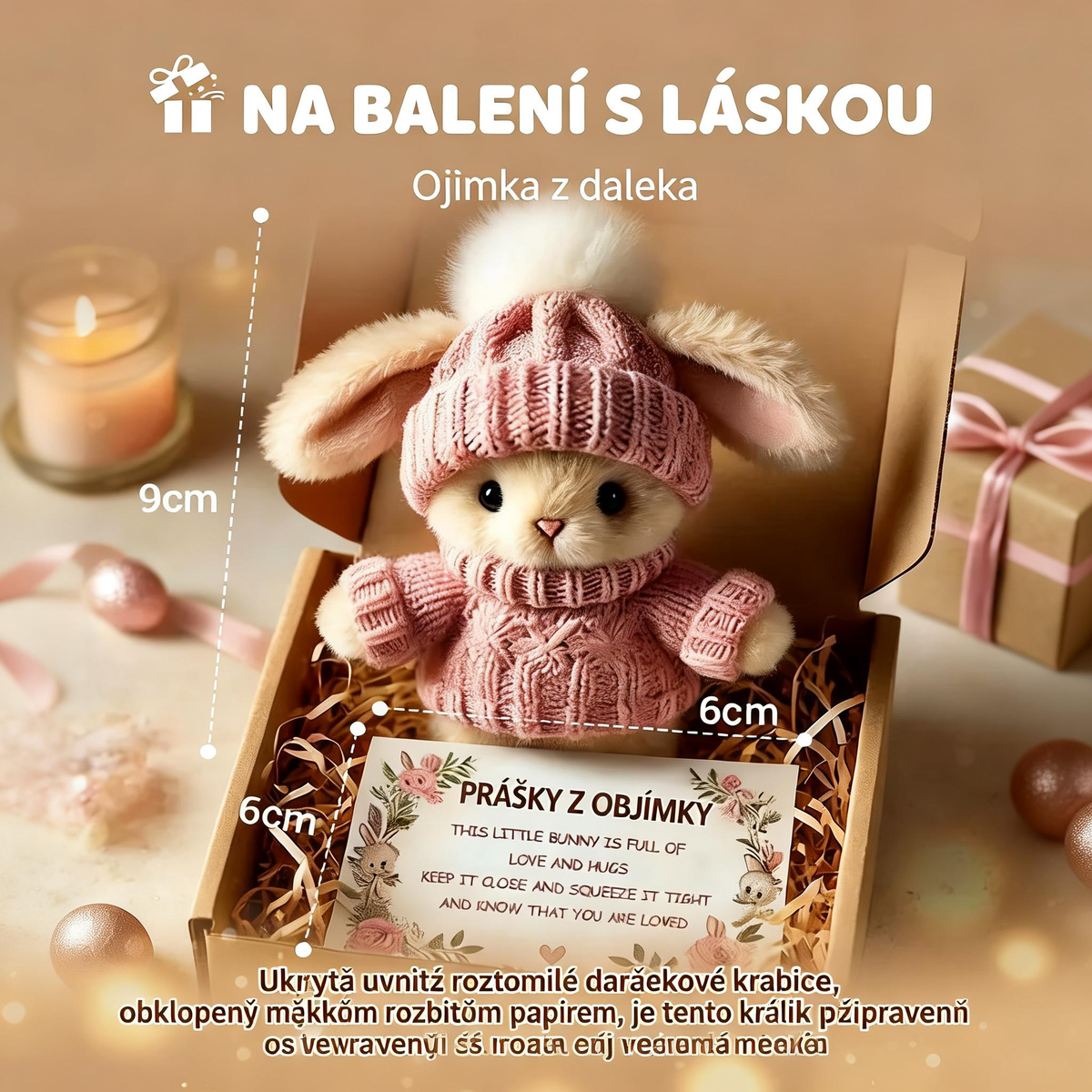 🔥49% SLEVA - 🐇 Ručně vyrobený mini zajíček, roztomilý velikonoční dárek
