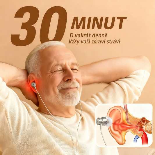 Přenosné zařízení pro terapii uší červeným světlem 650nm – navrženo pro starší osoby 😊