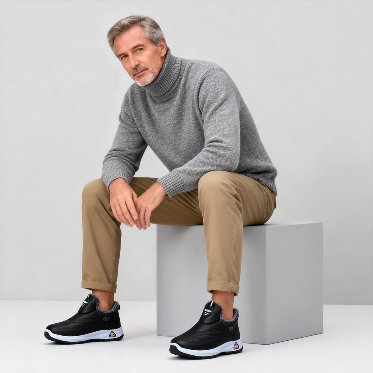 Univerzální široké dámské boty s hřejivou podšívkou, protiskluzová měkká podešev, lehké a pohodlné 👟 Ortopedické zimní boty pro seniorky