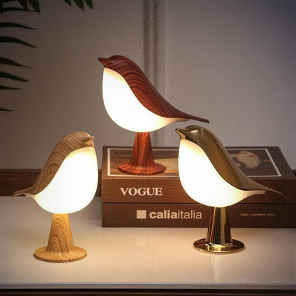 Umělecká lampa ve tvaru ptáka – jemné světlo a integrovaný aroma difuzér