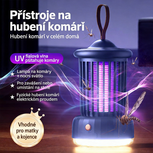 🦟 Závěsná UV lampa proti komárům – účinná, zdravá a bezchemická ochrana ✨
