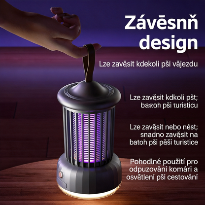 🦟 Závěsná UV lampa proti komárům – účinná, zdravá a bezchemická ochrana ✨