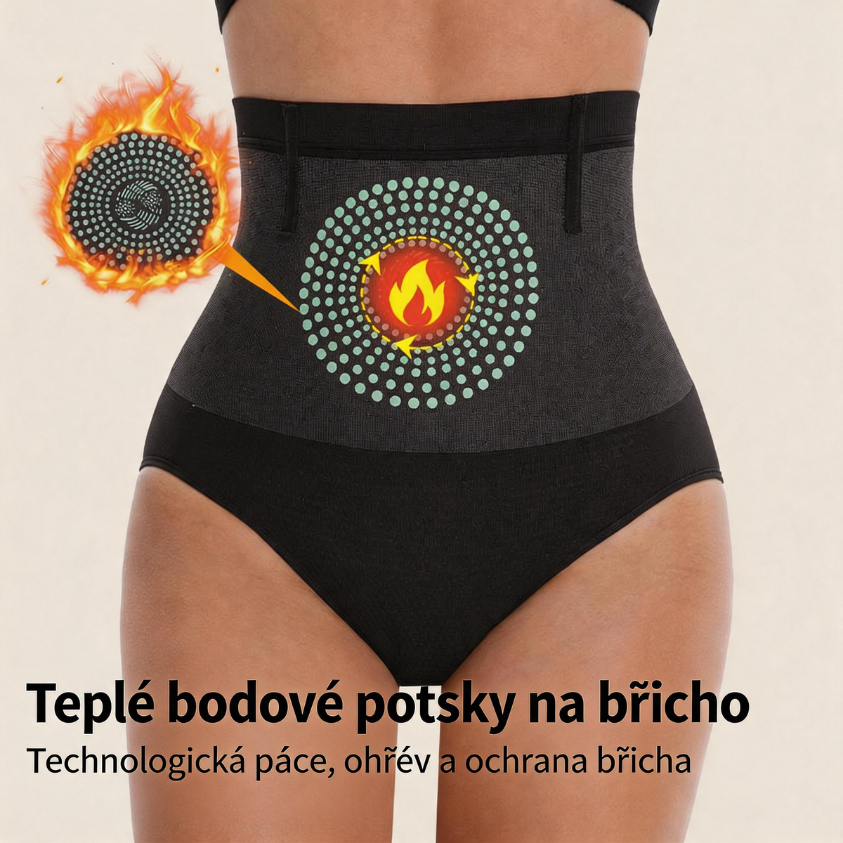 [🎉Exkluzivní nabídka pro členy] 🔥 Dámské Stahovací Kalhotky s Vysokým Pasem – Hřejivá Ochrana Břicha, Bezešvé Pohodlí, Velké Velikosti