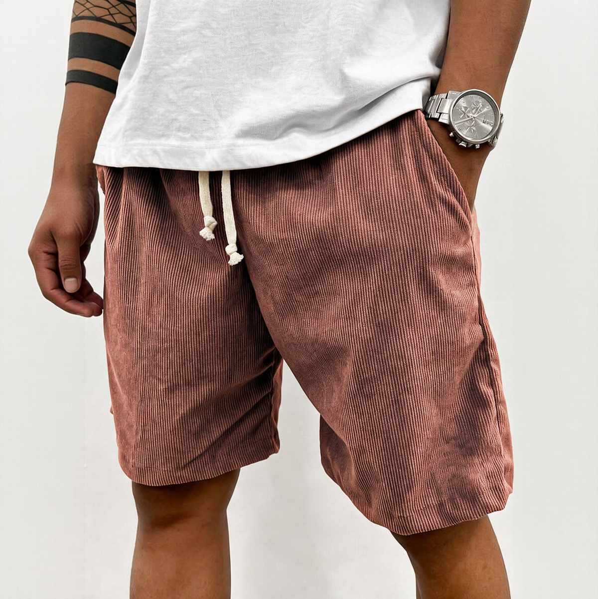 🔥 Nejpohodlnější pánské letní manšestrové šortky – volný střih, stahovací pas a styl pro každý den! 👖✨