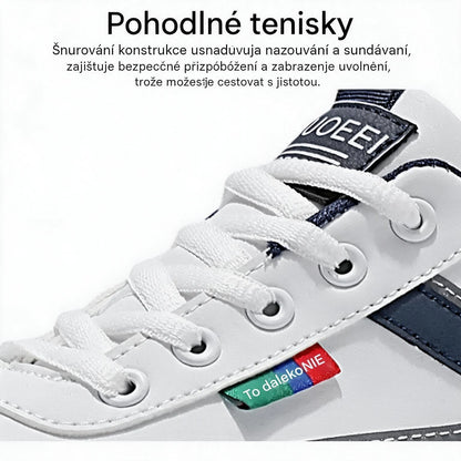 Ortopedická obuv speciálně navržená pro osoby s problémy chodidel, poskytující podporu klenby a pomáhající zmírnit bolesti zad, kloubů a chodidel.